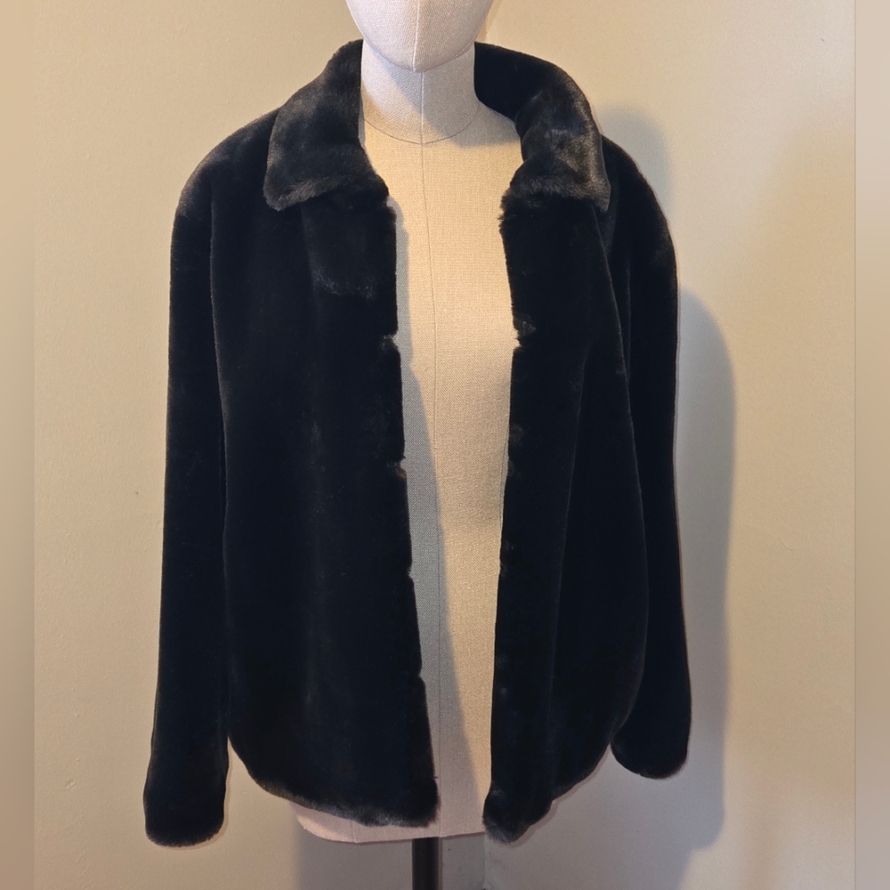 Black Faux Fur Jacket